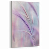 Delicate Lavender Grass Art - Soft Botanical Wall Decor Canvas