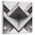 Abstract Concrete Geometry Art - Monochrome Architectural Wall Decor