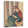 Modern Wall Art: Lady with Red Shawl - Contemporary Art Print