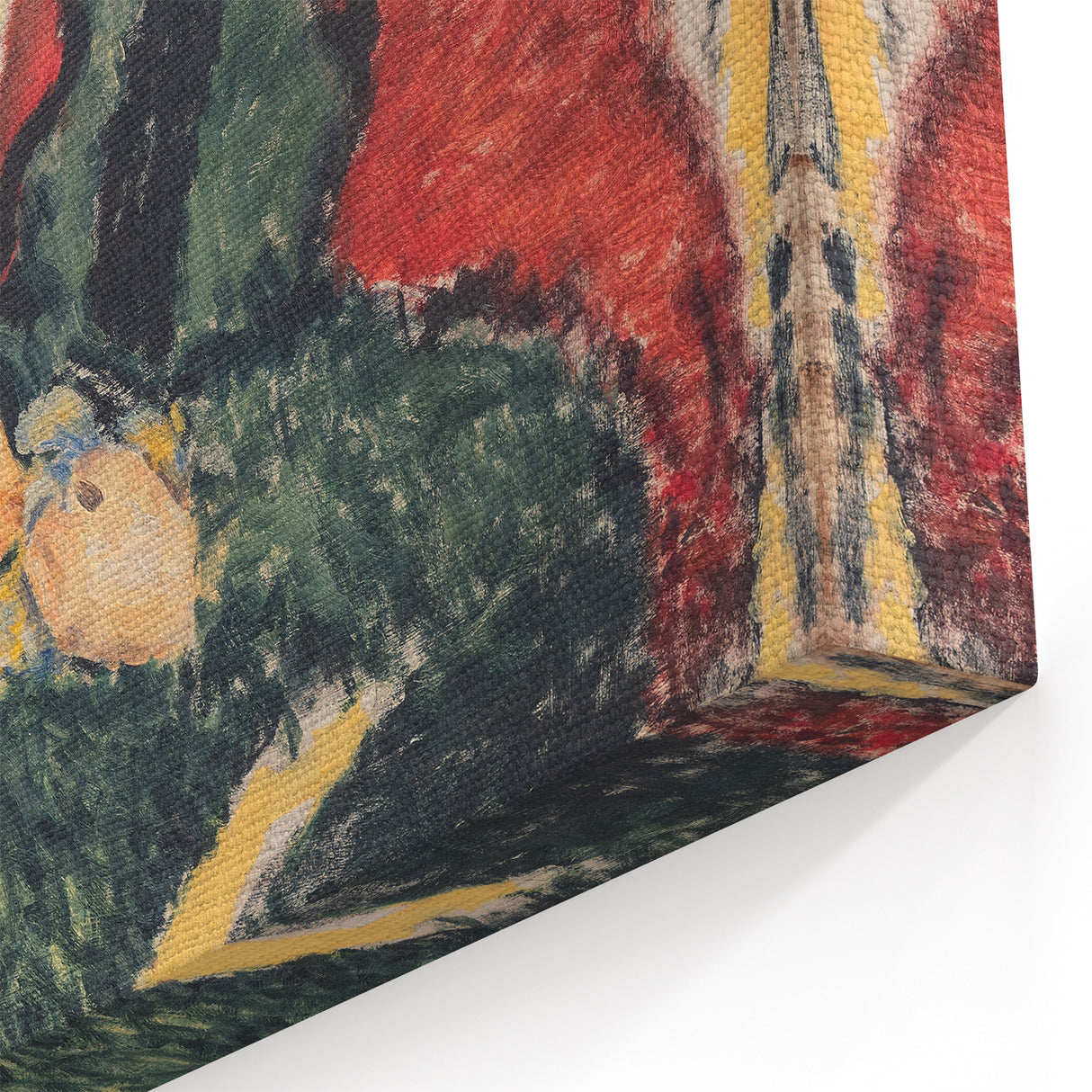 Modern Wall Art: Lady with Red Shawl - Contemporary Art Print