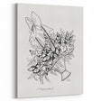 Modern Wall Art: Basket of Flowers - Minimalist Monochrome Print