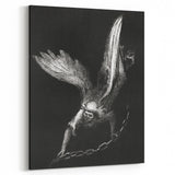 Modern Wall Art: Angel with Chain - Dramatic Monochrome Artwork