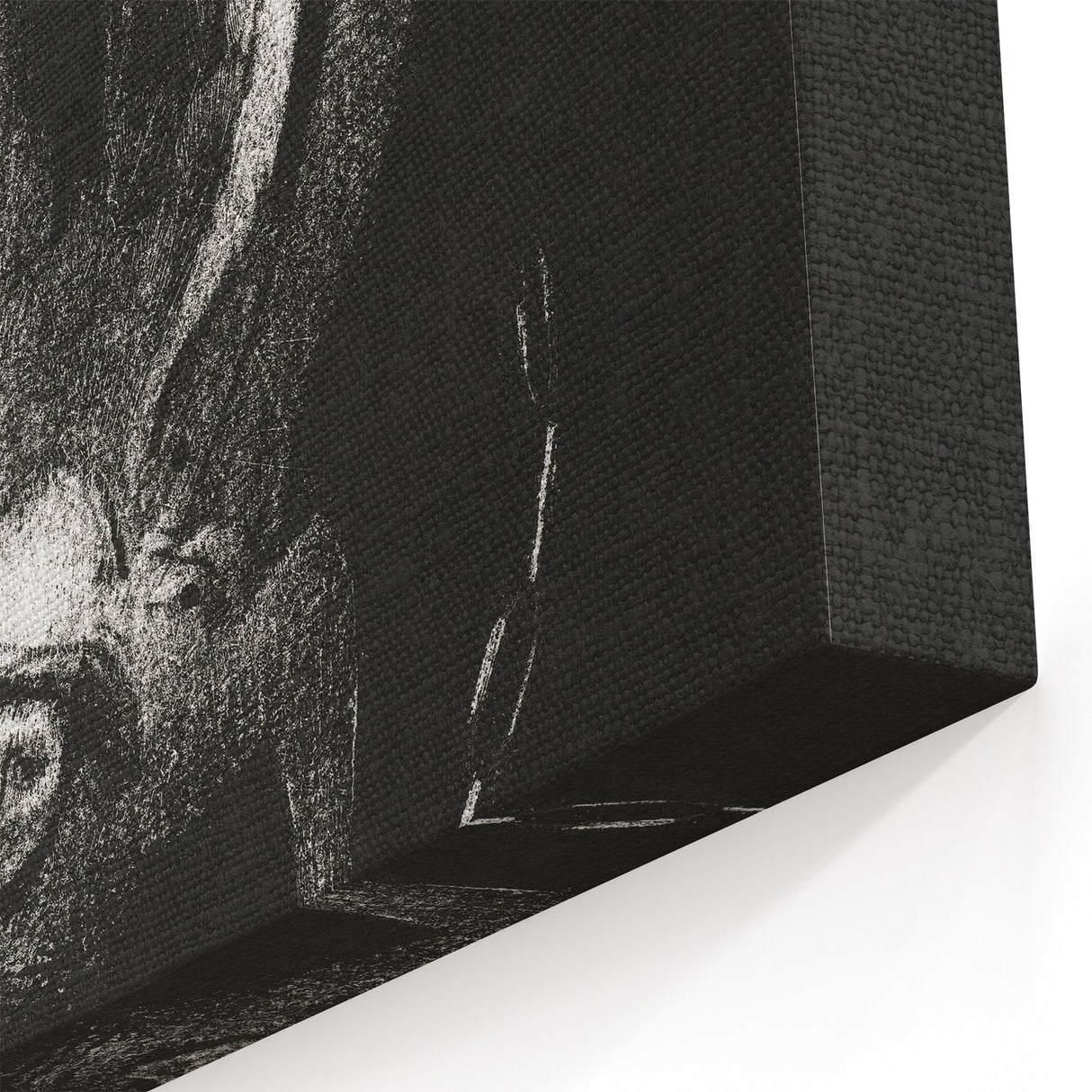Modern Wall Art: Angel with Chain - Dramatic Monochrome Artwork