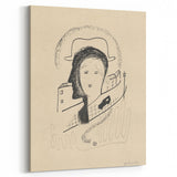 Modern Wall Art: Couple - Minimalist Abstract Line Drawing Print