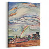 Modern Wall Art: The Rainbow - Vibrant Landscape Watercolor Print