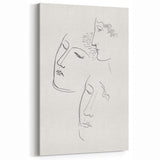 Modern Wall Art: Minimalist Sketch of Women - Elegant Line Drawing