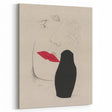 Abstract Modern Art – Minimalist Woman Illustration on Framed Print