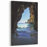 Ocean View Through Coastal Cave - Scenic Cave Wall Art