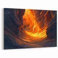 Landscape Cave Art Prints with Fiery Glow - Cave Wall Art
