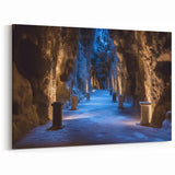 Underground Cave Photos - Illuminated Ancient Walkway Wall Art