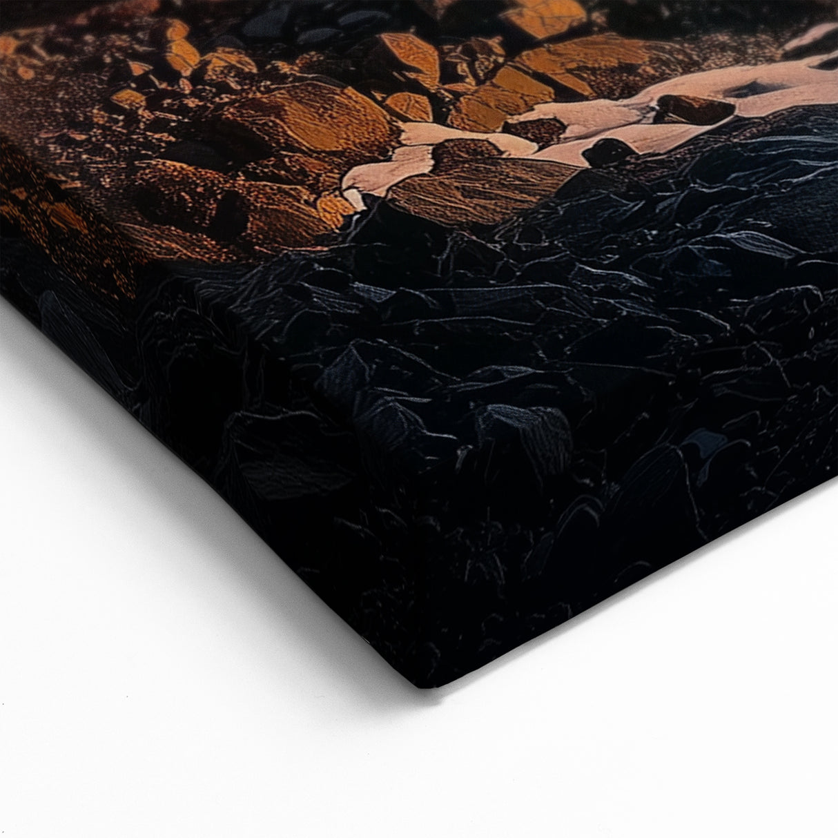 Scenic Cave Art Prints - Mountain Sunrise Framed by Coastal Cave