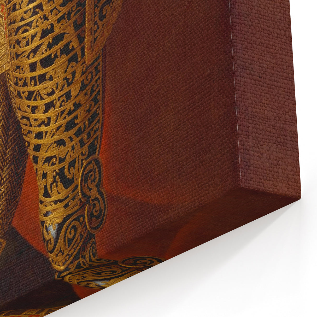 Baroque Art - Regal Portrait with Intricate Gold Detailing