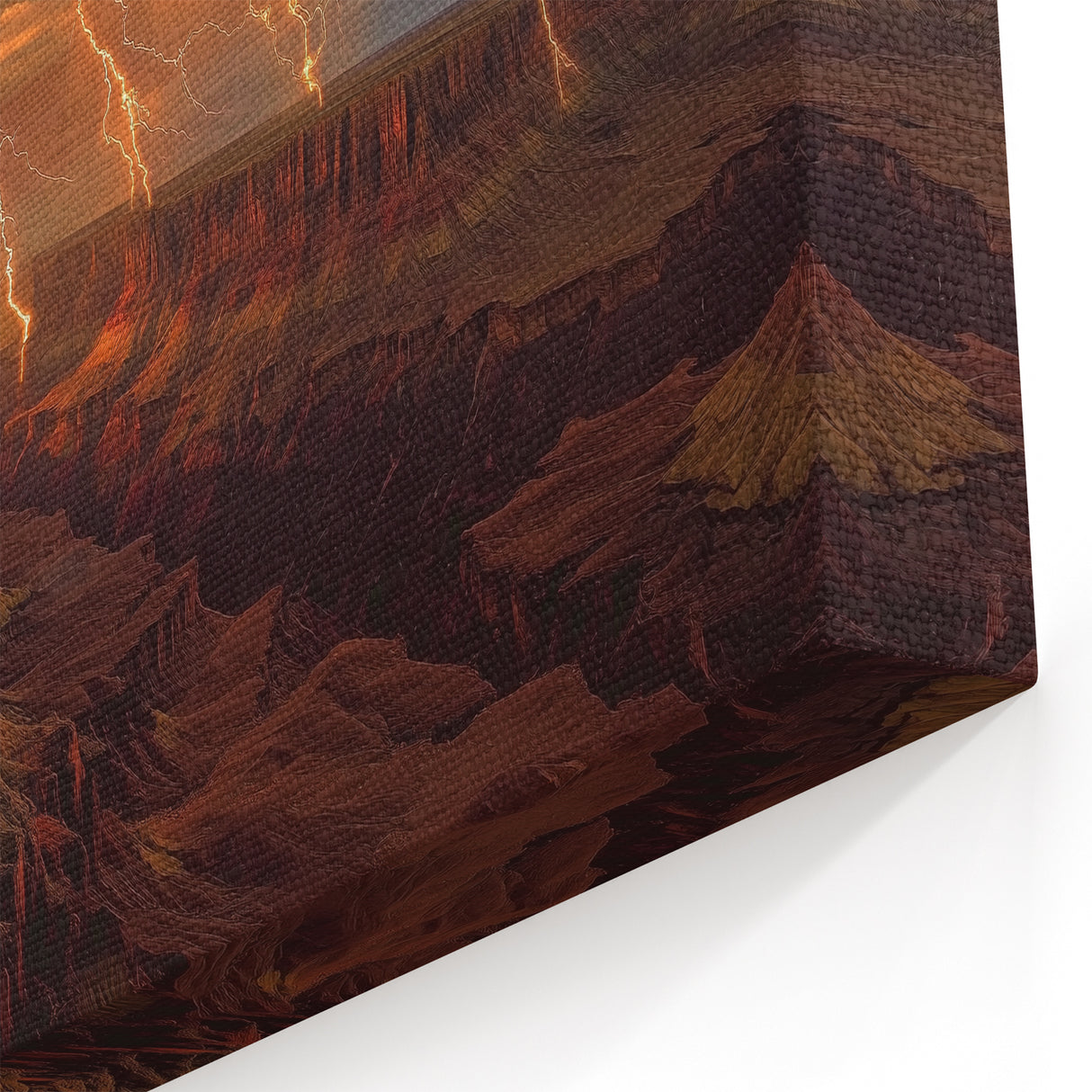 Scenic Lightning Over Canyon Wall Art - Captivating Canyon Canvas Prints