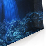 Underwater Cave Wall Art - Scenic Blue Water Photography Prints