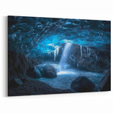 Aurora Cave Wall Art - Scenic Waterfall and Northern Lights Prints