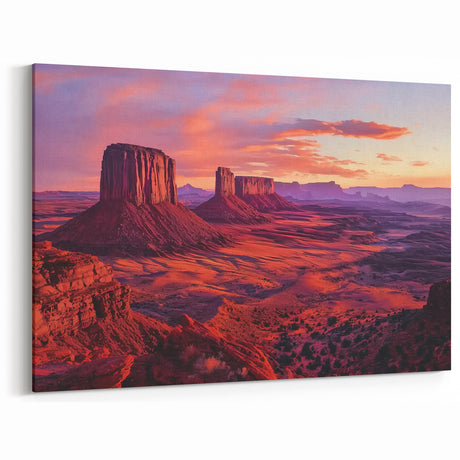 Majestic Desert Landscape Wall Art - Monument Valley Sunset