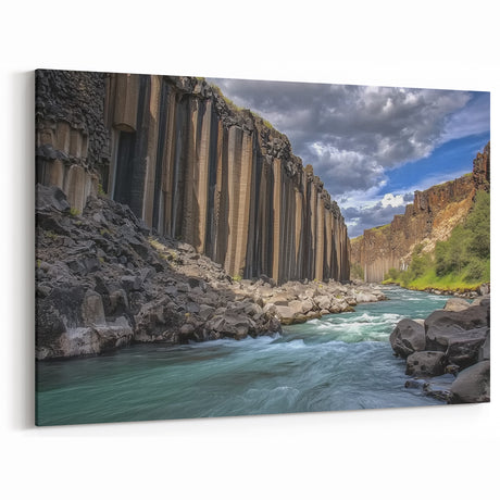 Basalt Canyon River - Stunning Natural Landscape Wall Art