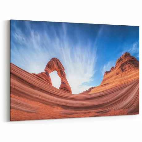 Desert Arch Formation - Stunning Sandstone and Sky Artwork