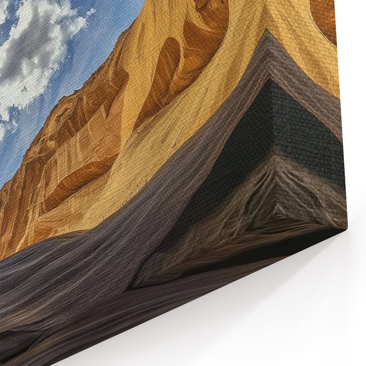 Canyon Sky View - Dramatic Sandstone Formation and Clouds Art