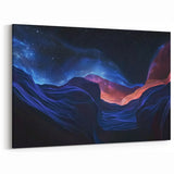 Starry Night Canyon Art Decor - Abstract Canyon Wall Art for Home
