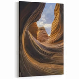 Golden Hour Canyon Pathway - Abstract Nature Canyon Wall Art