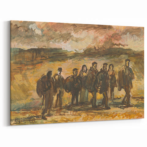 Expressionism Wall Art - Refugees on the Move by Cyprián Majerník