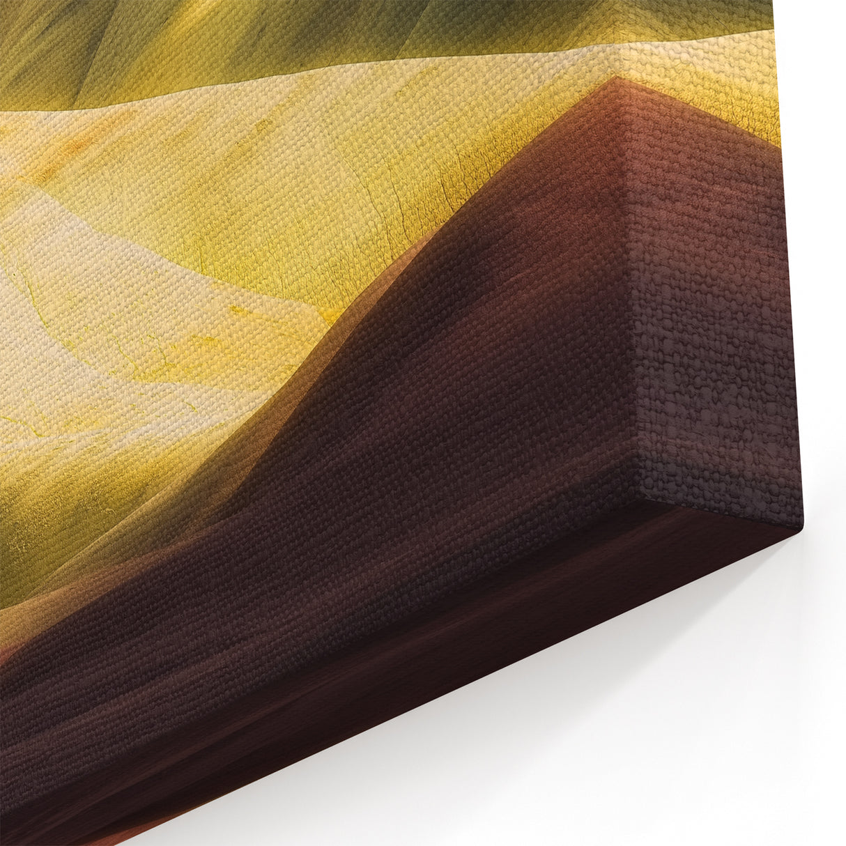 Lime Green Ridge Horizon - Abstract Canyon Wall Art
