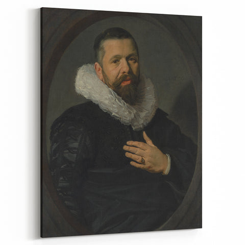 Classic Baroque Portrait - Nobleman with Elaborate White Ruff Collar
