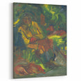 Expressionist Art - Resting Hunter with Two Reclining Men