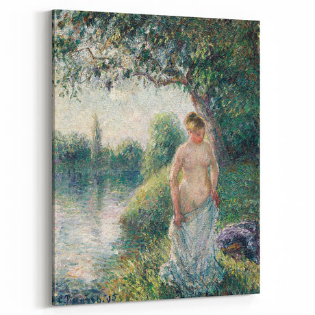 Impressionist Landscape Art - Pissarro's "The Bather" Print