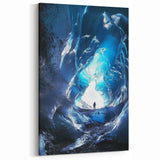 Cave Photography Prints - Vibrant Ice Tunnel Adventure