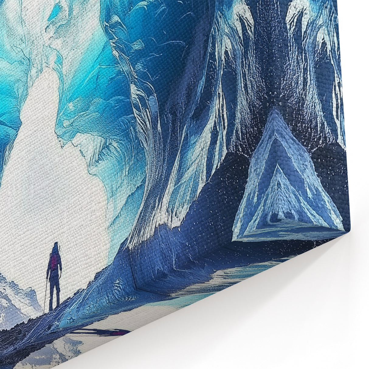 Cave Photography Prints - Vibrant Ice Tunnel Adventure