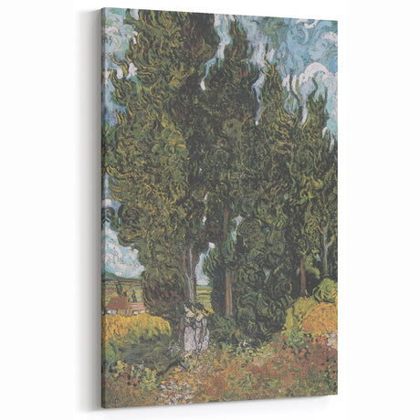 Vincent van Gogh Wall Art - Iconic Cypress Trees Canvas Print