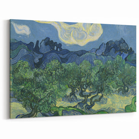 Famous Van Gogh Paintings - Olive Trees Under Blue Sky Wall Art