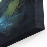 Aurora Waterfall View - Scenic Cave Photography for Modern Decor