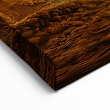 Golden Stalactite Chamber - Scenic Cave Wall Art for Unique Decor