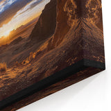 Golden Desert Sunrise - Scenic Cave Wall Art for Tranquil Interiors