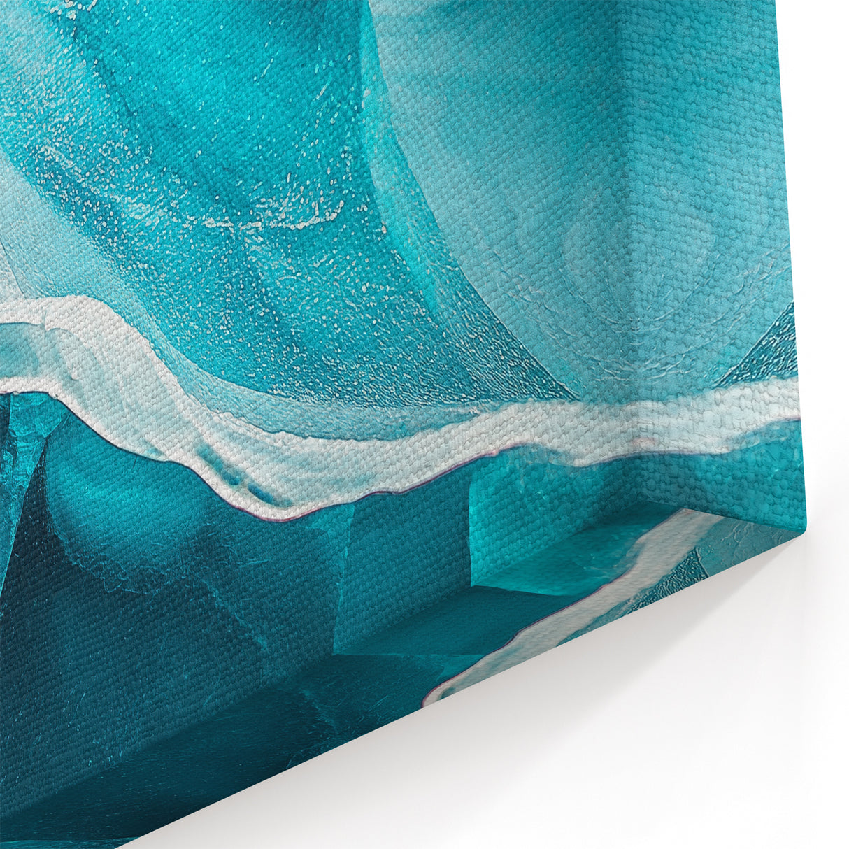 Turquoise Ice Layers - Scenic Cave Wall Art for Modern Interiors