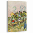 Van Gogh Canvas Prints - Thatched Cottages and Trees Art