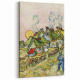 Van Gogh Canvas Prints - Thatched Cottages and Trees Art