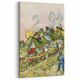 Van Gogh Canvas Prints - Thatched Cottages and Trees Art
