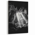 Cave Wall Art - Stunning Black and White Stalagmites Photography Print