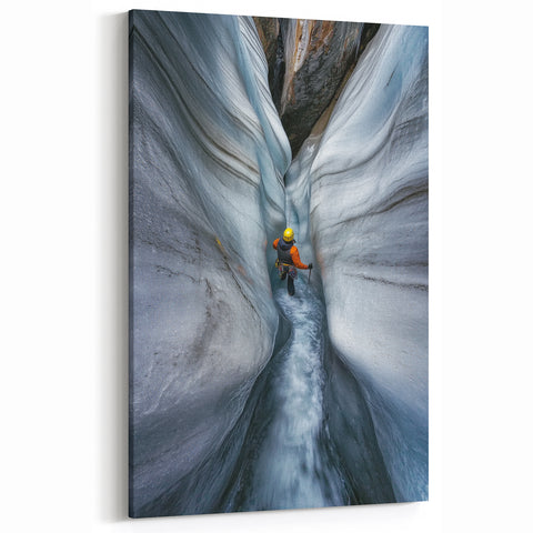 Cave Photography Prints - Adventurous Ice Canyon Wall Art Decor