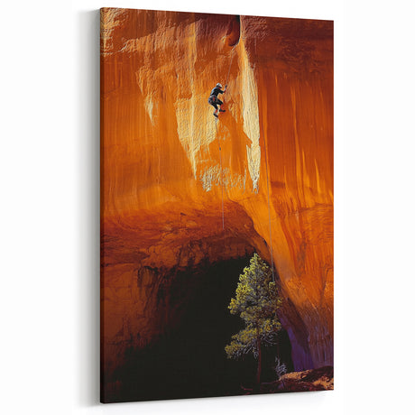 Cave Photography Prints - Enchanting Cave Entrance with Misty Glow