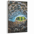 Cave Wall Art - Mystical Cave with Glowing Crystal Formations