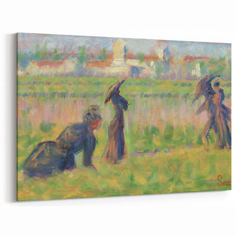 Modern Wall Art - Abstract Landscape with Figures in Pastel Hues