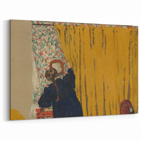 Modern Wall Art - The Yellow Curtain with Abstract Details