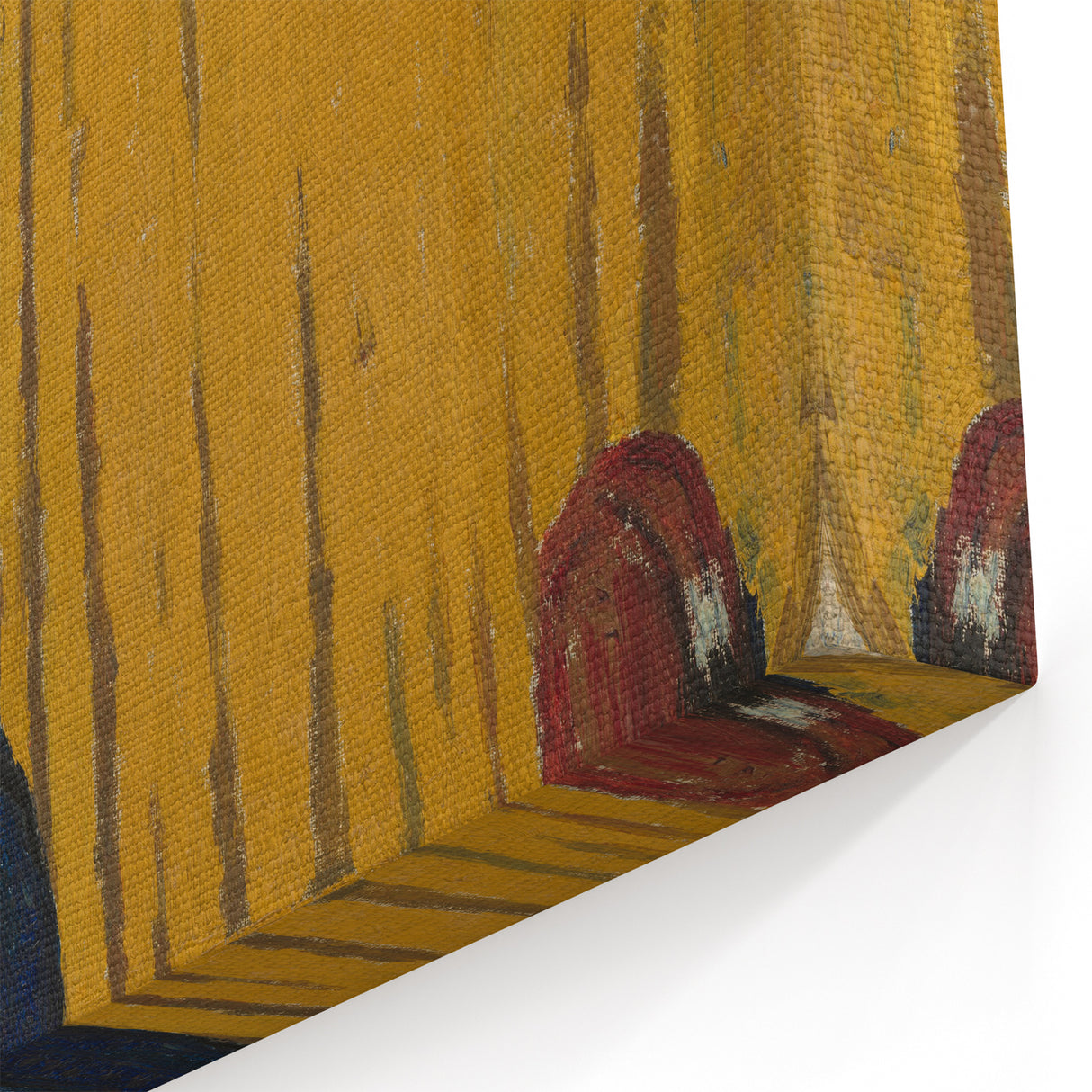 Modern Wall Art - The Yellow Curtain with Abstract Details