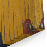 Modern Wall Art - The Yellow Curtain with Abstract Details