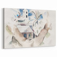 Modern Wall Art - Abstract Landscape with Tree and House